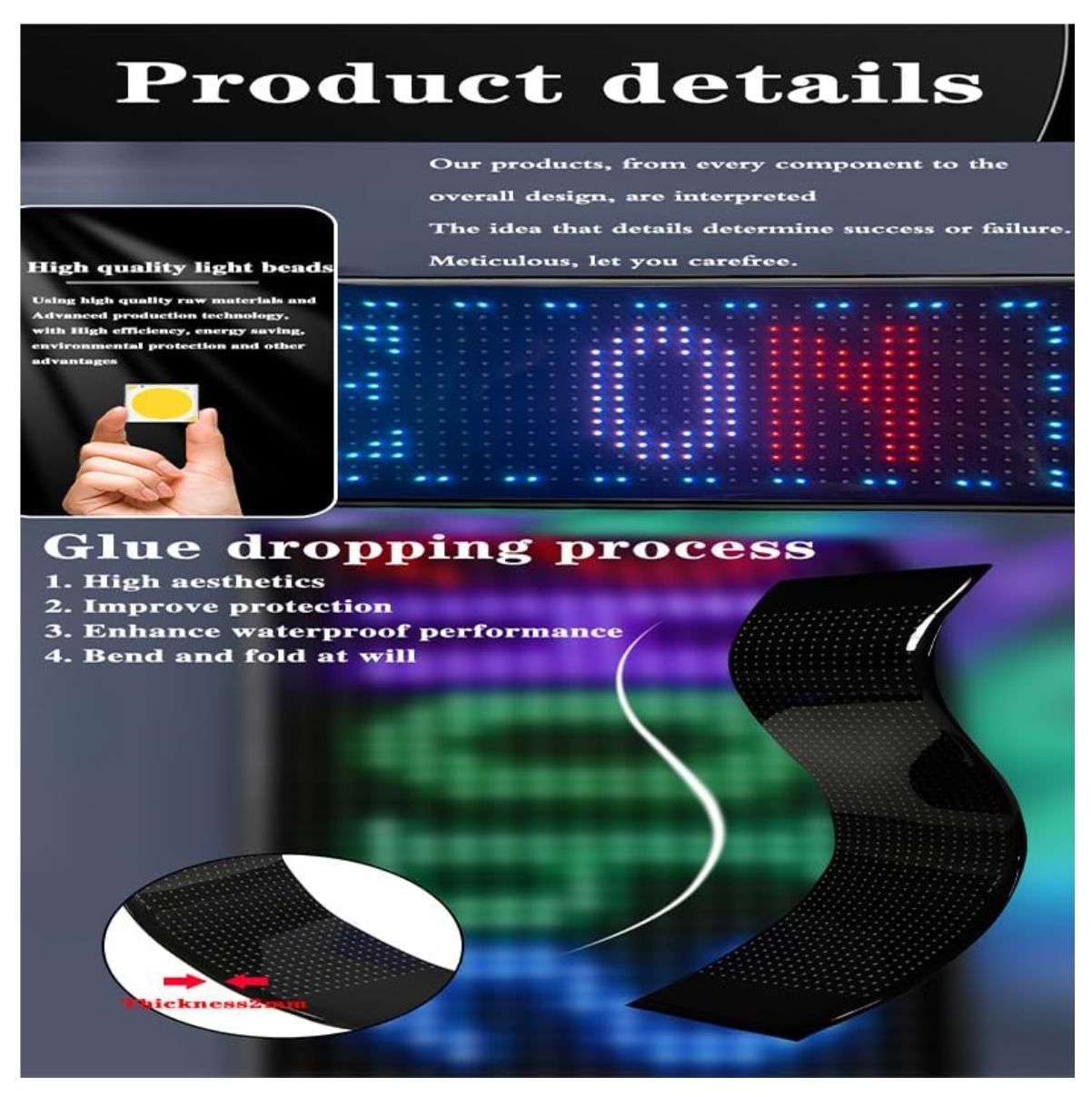 Miniatura 4 de Letrero LED Programable RGB Animación